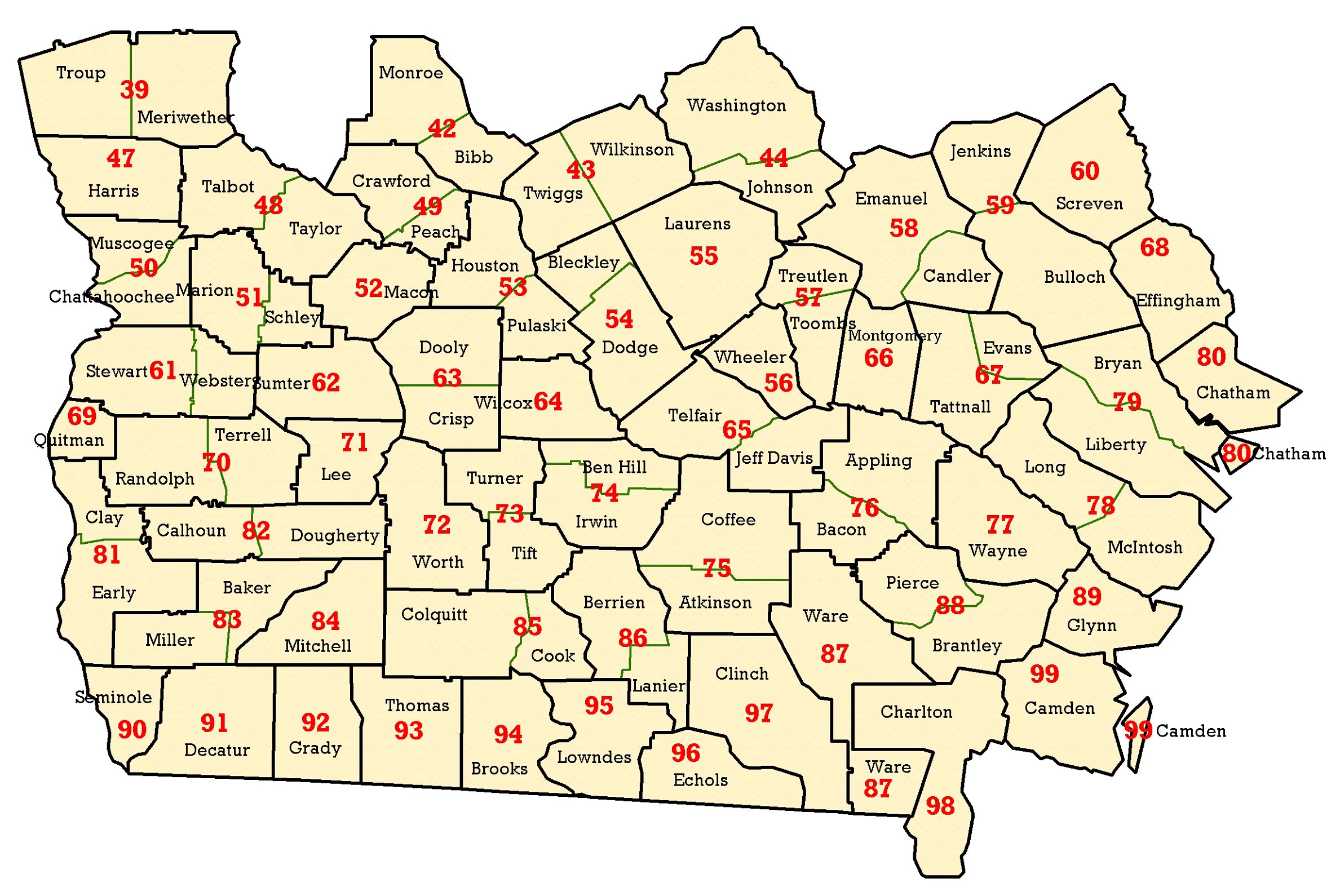 Counties In North Georgia Map United States Map 1117